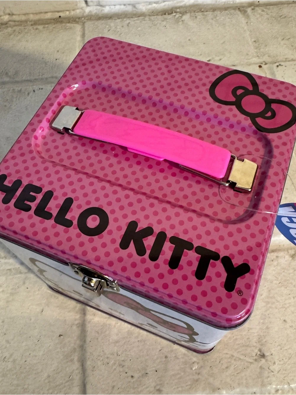 Hello Kitty Smile Sunshine Stack Store & Carry Tin Box Cube Sanrio 2024, 1 dent
